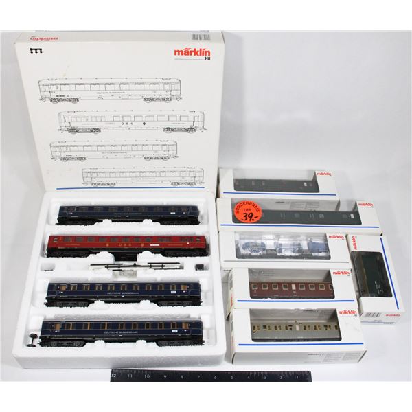 #422 HO Scale Märklin Set of 6 Boxed Train Cars