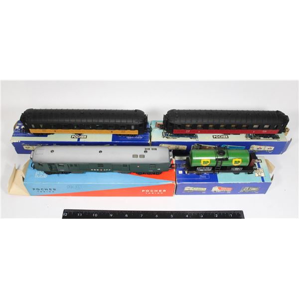#463 Lot of 4 Boxed HO Scale POCHER Made in Italy