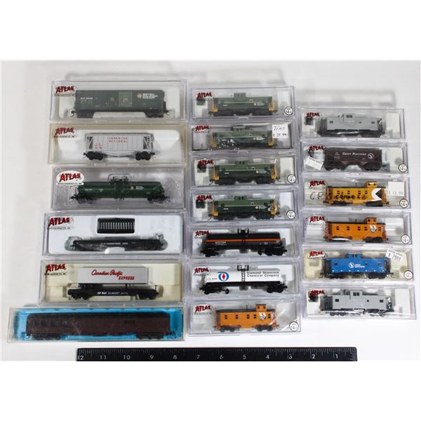 #506 Large N Scale Lot 19 Atlas Train Cars Caboose