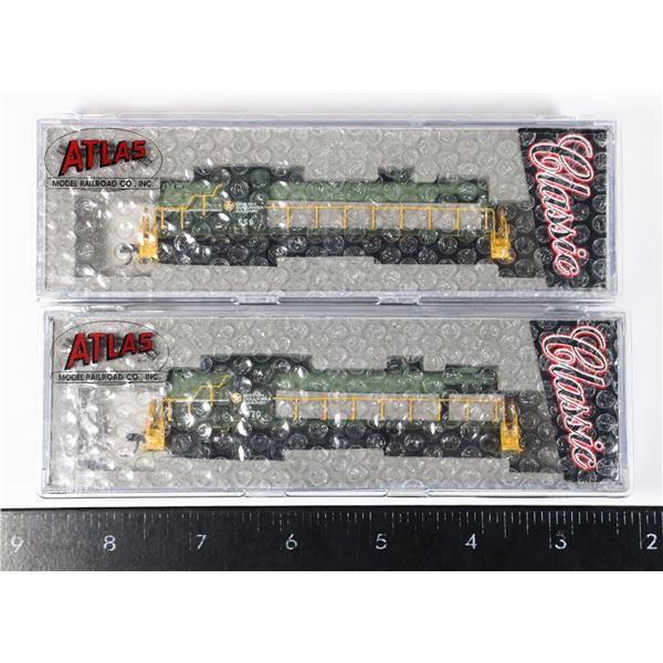 #529 N Scale Atlas Locomotive Lot of 2 BC Rail