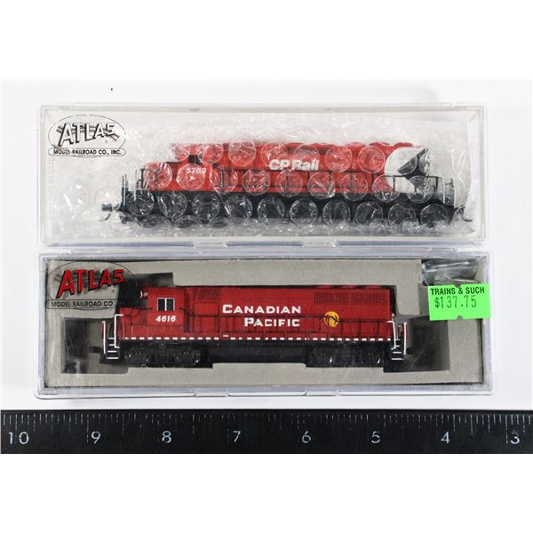 #534 N Scale Atlas Locomotive Lot of 2 Locomotives