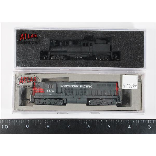 #535 N Scale Atlas Locomotive Lot of 2 Locomotives