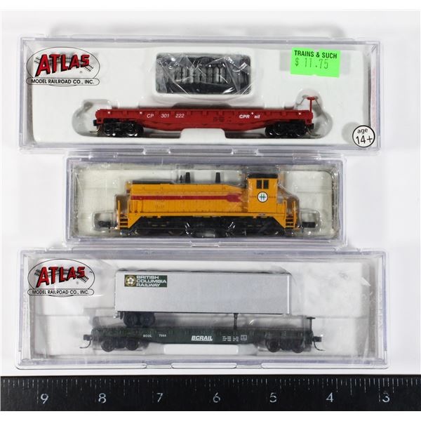 #537 N Scale Atlas Locomotive Locomotive + Cars