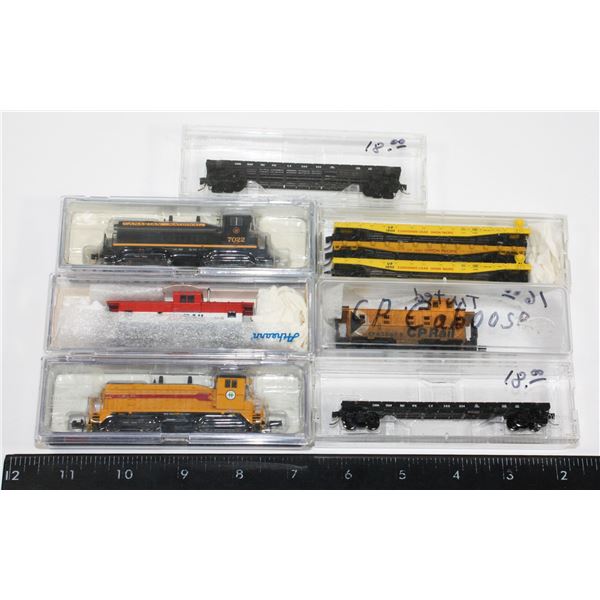 #544 N Scale Lot of 7 including Locomotives