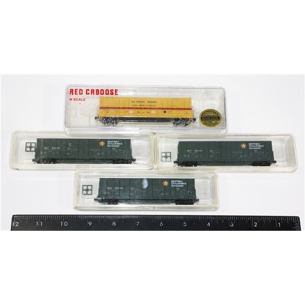 #547 N Scale Red Caboose Brand Train Cars BC Rail