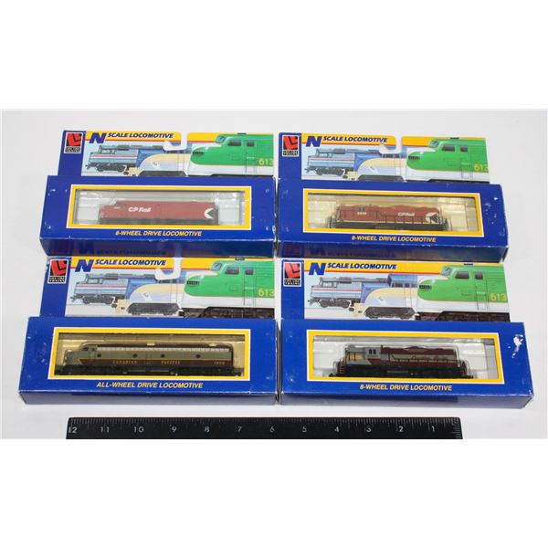 #549 N Scale Life-Like Trains Lot of 4 Locomotives