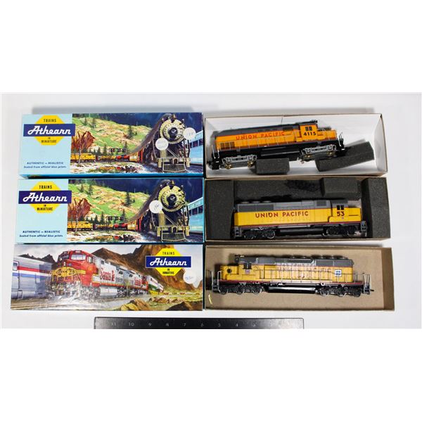 #555 Lot of 3 HO Scale Union Pacific Locotmotives