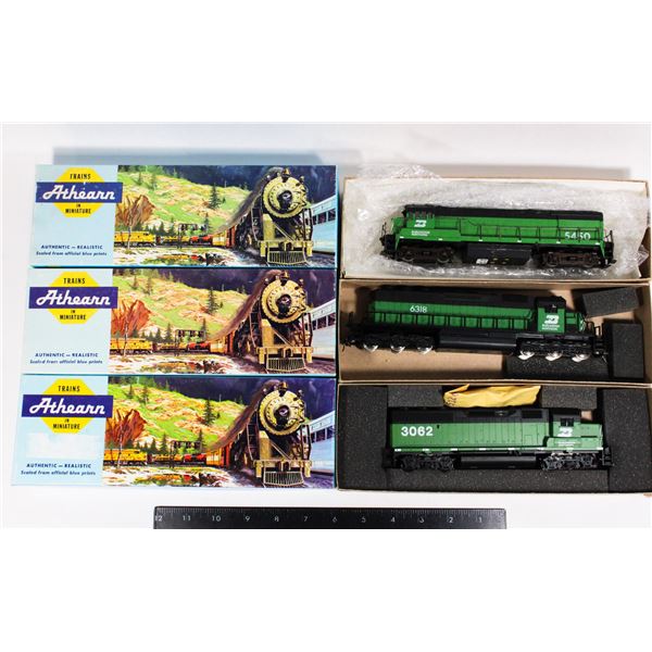 #558 HO Scale Burlington Northern 3 Locomotives