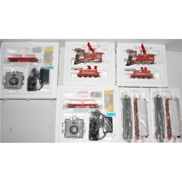 #573 Budweiser Trains Hawthorne Village Lot of 6