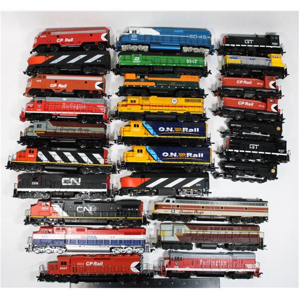 #611 Large HO Scale Locomotive Lot 20+ Assorted