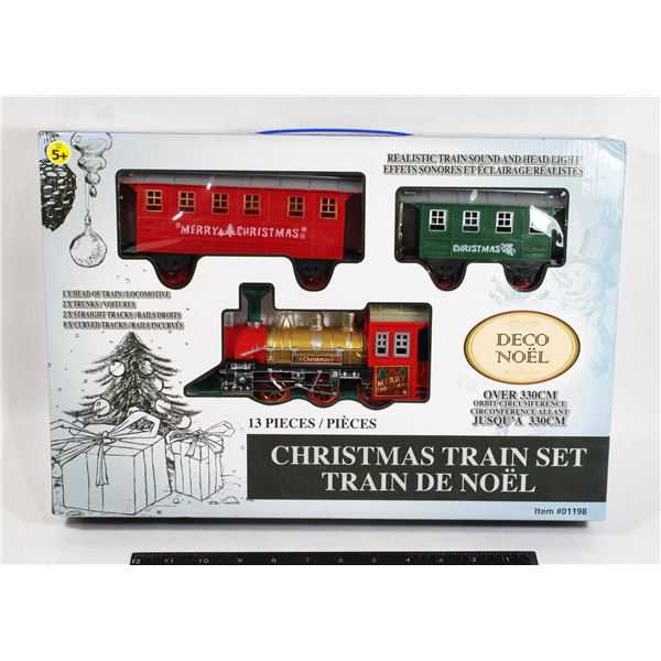 #628 Christmas Train Set 13 Pieces Boxed