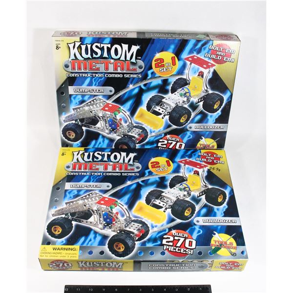 #648 Kustom Metal 2 in 1 Set Building Toy Lot of 2
