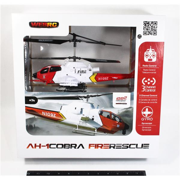 #652 Webrc AH-1 Cobra Fire Rescue RC Helicopter