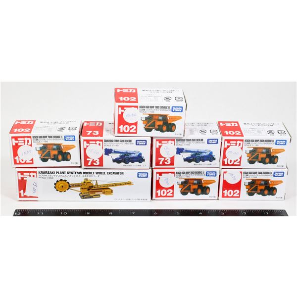 #678 Takara Tomy Lot of 8 Construction Vehicles