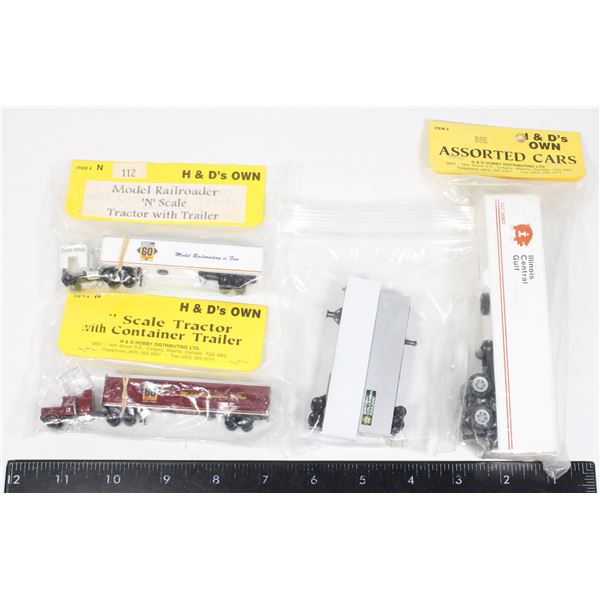 #687 N Scale H & D Own Trailors NOS + Extra Lot