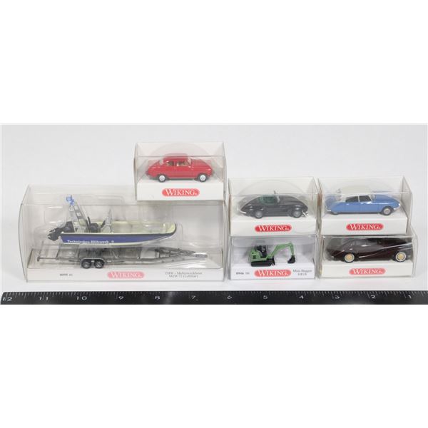 #688 WIKING New Old Stock lot of 6 Scale Vehicles