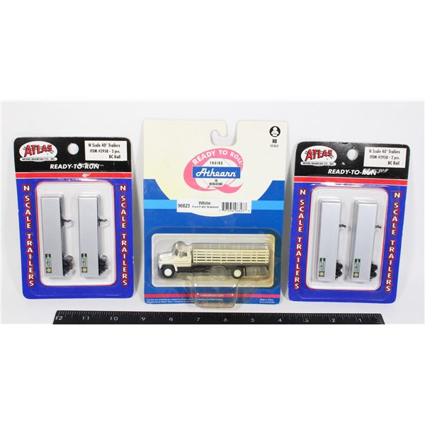 #696 Lot of 3 Athearn Atlas N / HO Scale Vehicles