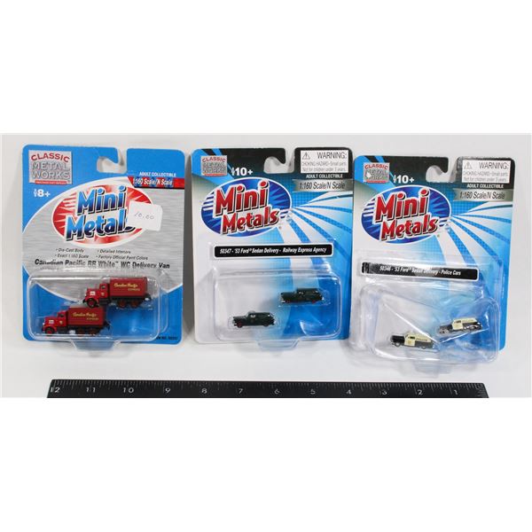 #700 N Scale New Old Stock Mini Metals Vehicles