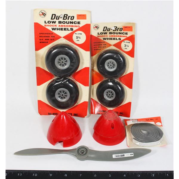 #727 Lot of RC Aircraft Parts Wheels NOS