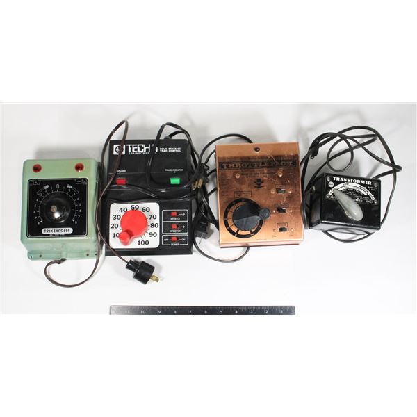 #734 Lot of 4 Railroad Transformers inc TECH II