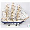 Image 2 : #758 Wood Display Sailing Ship 14 x 12 Inches