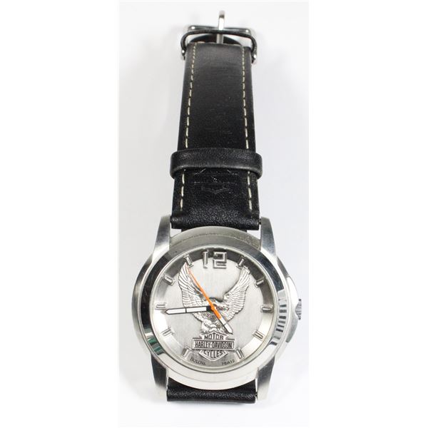 #774 Bulova 78A12 Wrist Watch Harley Davidson