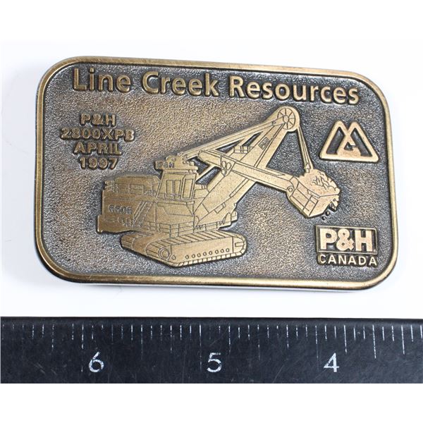 #784 Line Creek Resources P&H Canada Belt Buckle