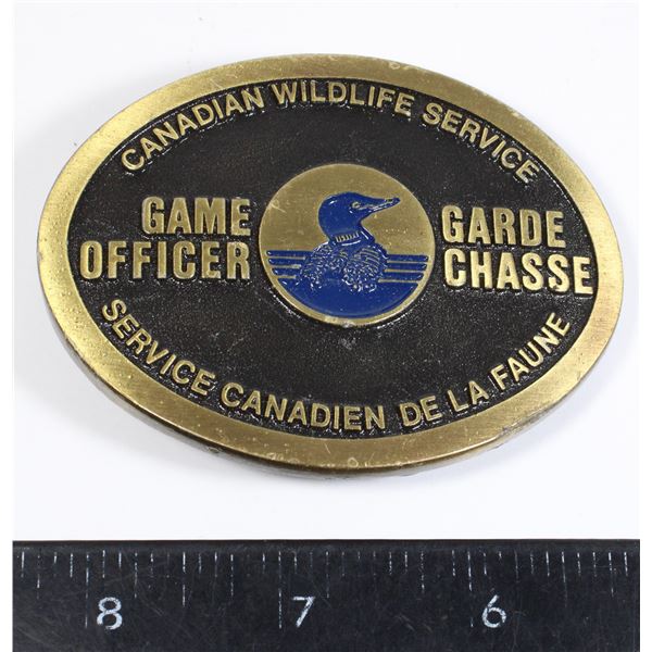 #800 Game Officer Canadian Wildlife Service buckle