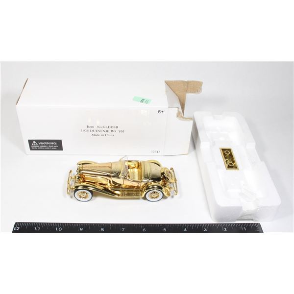 #820 1935 Duesenberg SSJ Boxed Diecast Gold
