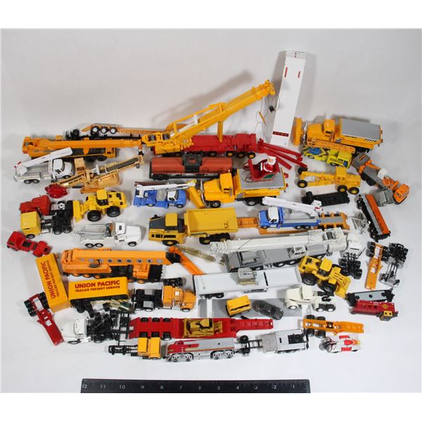 #834 Large lot of Construction Toys inc cranes