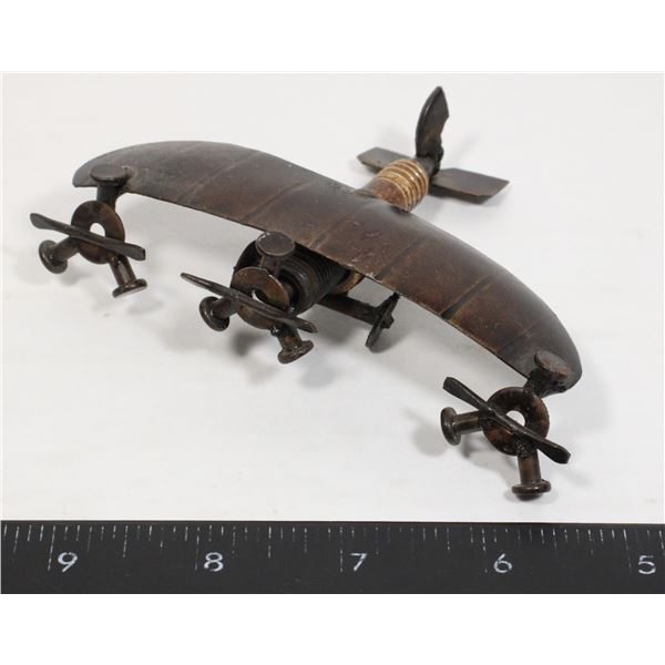 #839 Metal Plane Model made of Bolts