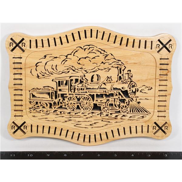 #852 Wooden Locomotive Wall Plaque  10 x 7.5