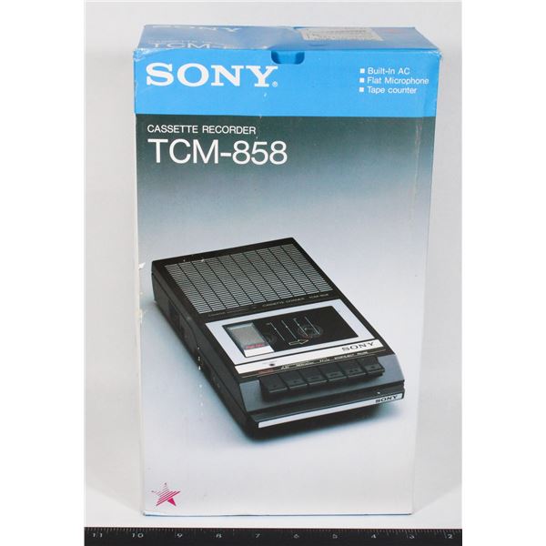 #859 NOS Sony Cassette Recorder TCM-858 Boxed