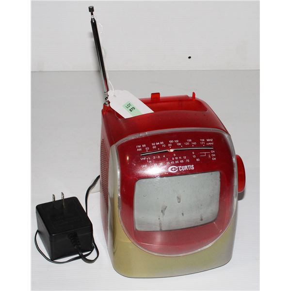 #870 Curtis Tube TV Portable