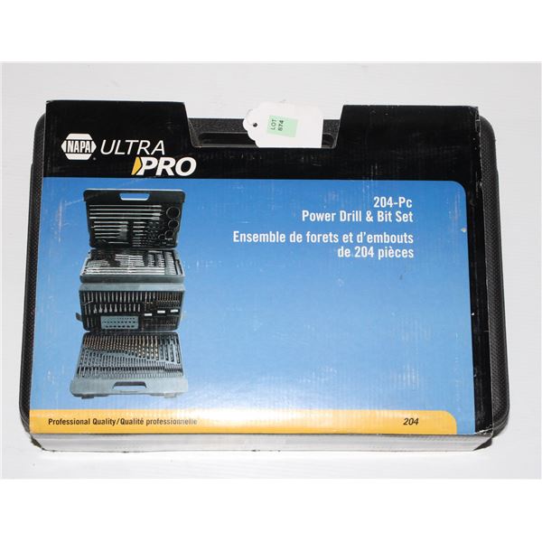 #874 NAPA Ultra Pro 204-Pc Power Drill & Bit Set