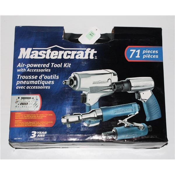 #877 Mastercraft Air Power Tool Kit Set 71 Pieces
