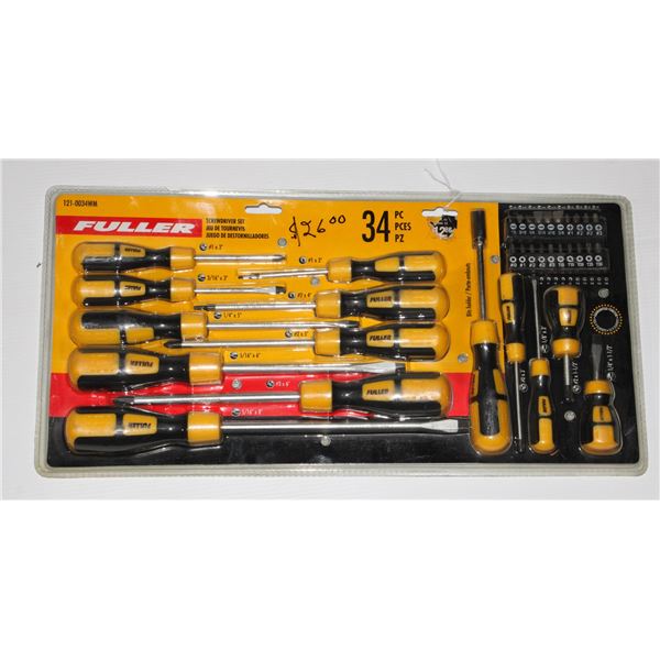 #923 Sealed FULLER Screwdriver Set 34 Pieces