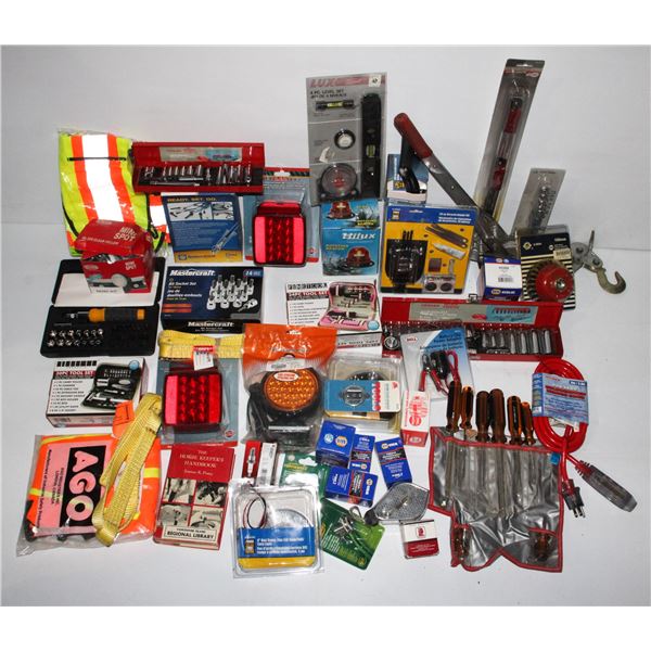 #926 Large box of assorted + New Old Stock Tools***NO TRANSPORT TO OUR EDMONTON OFFICE AVAILABLE FOR