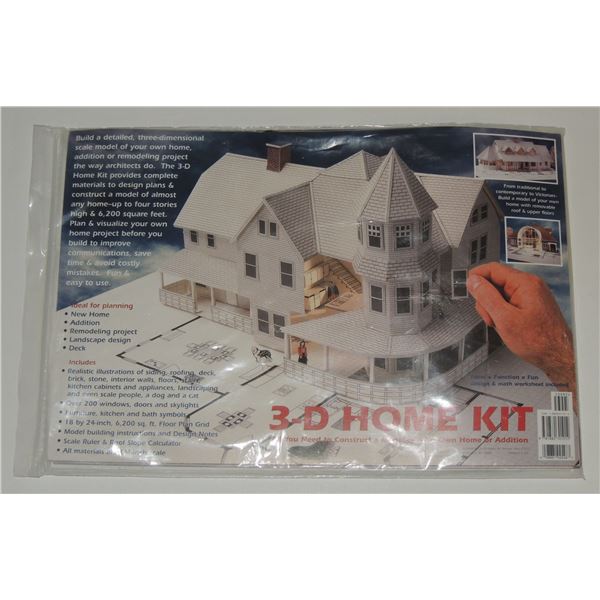 #744A Sealed 3-d Home Kit 1990 Construct a Model