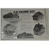 Image 2 : #744A Sealed 3-d Home Kit 1990 Construct a Model