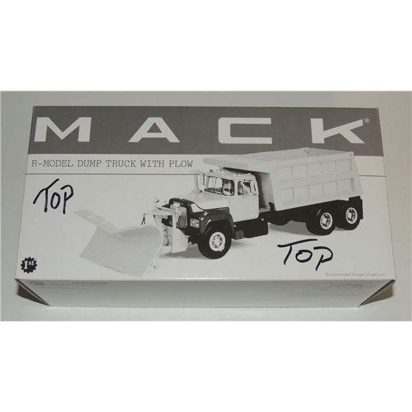 #108B 1:34 Diecast 1st Gear Mack Dump Truck + plow