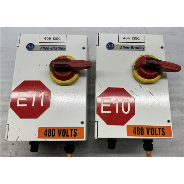 (2) Allen Bradley #194R-FN30-1753-PY-P Enclosed Molded Case Switches