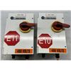 Image 1 : (2) Allen Bradley #194R-FN30-1753-PY-P Enclosed Molded Case Switches