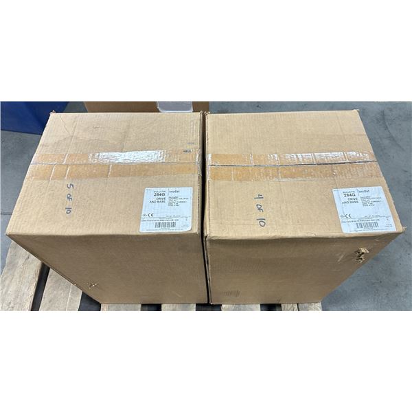 (2) Allen Bradley #284G-FVD1P4D-10-RRG-CBG-DB1-EMI/C ArmorStart Control Module Drive & Base