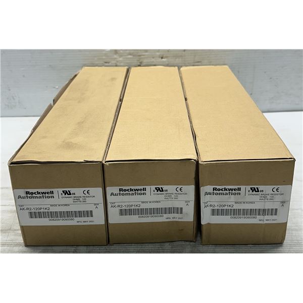 (3) Allen Bradley #AK-R2-120P1K2 Dynamic Break Resistors