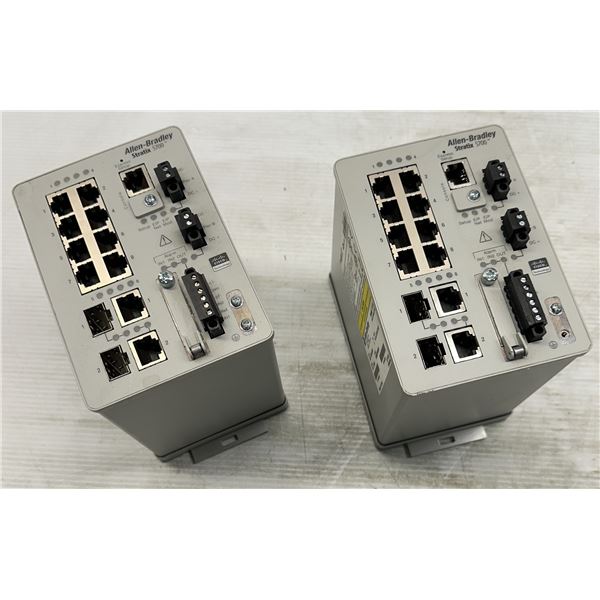 (2) Allen Bradley #1783-BMS10CGN Stratix 5700 Ethernet Managed Switches