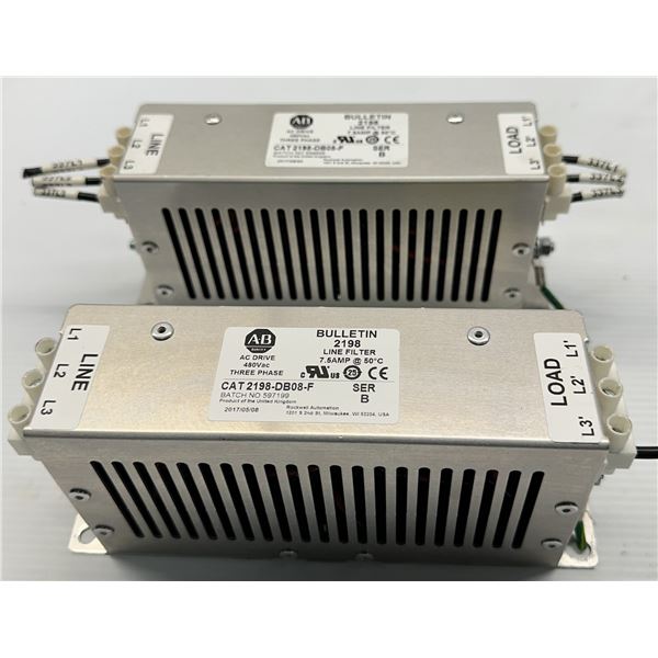 (2) Allen Bradley #2198-DB08-F Line Filters