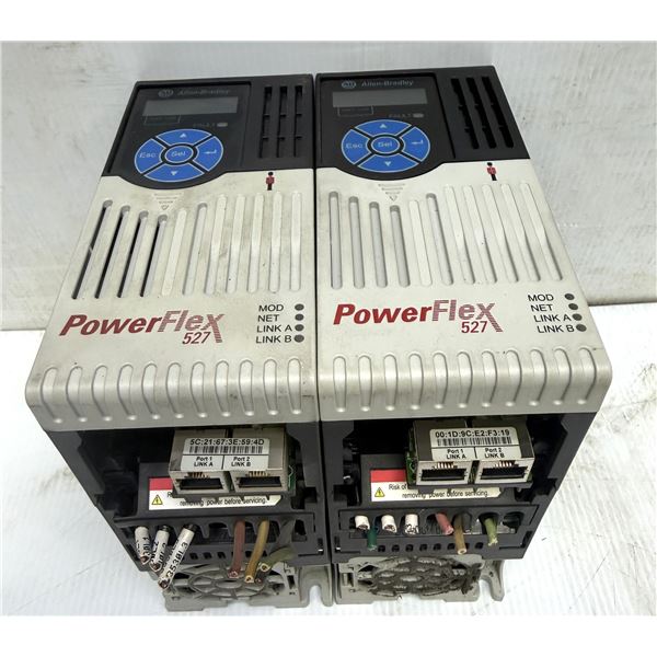(2) Allen-Bradley #25C-D2P3N104 PowerFlex 527 Drives