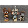 Image 1 : THREE HOPI KACHINAS (CURLEY, NAMOKI, SIGNED)