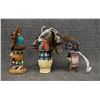 Image 2 : THREE HOPI KACHINAS (CURLEY, NAMOKI, SIGNED)
